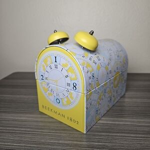 Beekman 1802 Goat Milk Collectible Holiday Clock Tin "Time After Time" NEW 2022